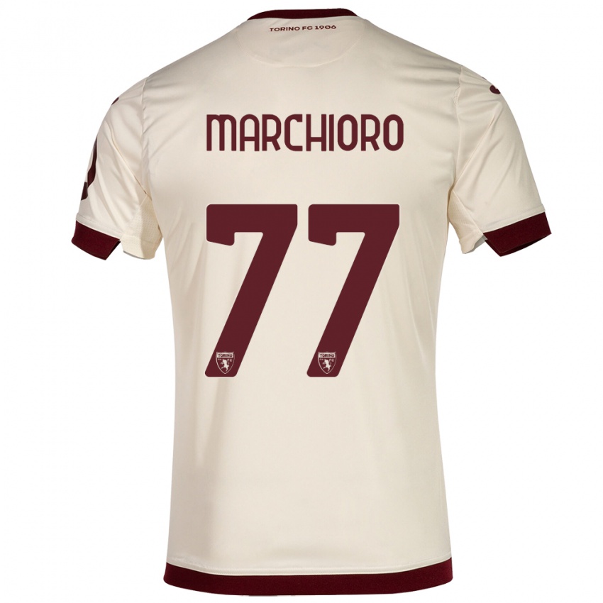 Homem Camisola Raffaele Marchioro #77 Champanhe Alternativa 2023/24 Camisa