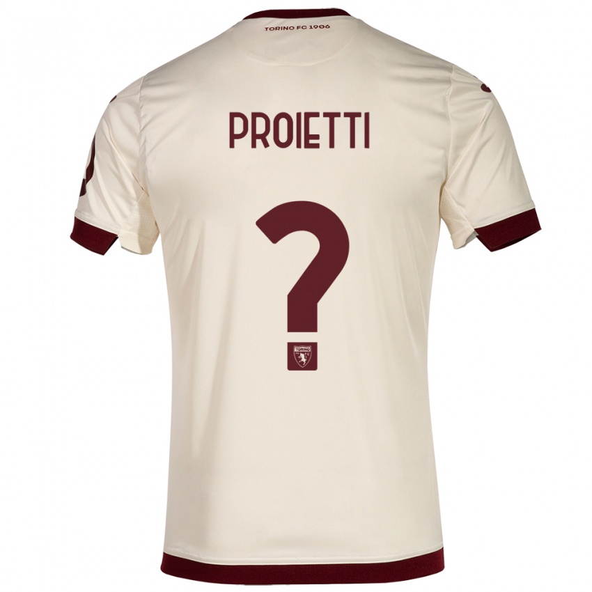 Homem Camisola Riccardo Proietti #0 Champanhe Alternativa 2023/24 Camisa