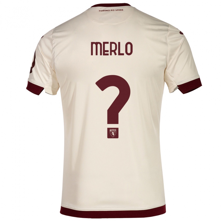 Homem Camisola Mattia Merlo #0 Champanhe Alternativa 2023/24 Camisa