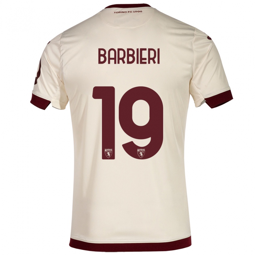 Homem Camisola Raffaella Barbieri #19 Champanhe Alternativa 2023/24 Camisa