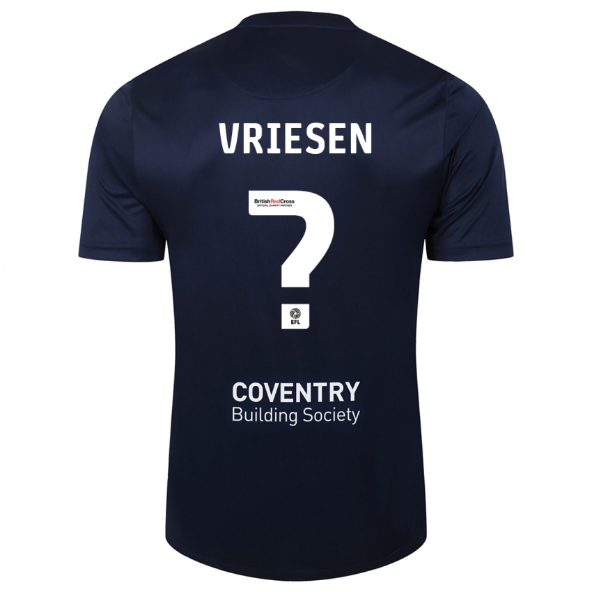 Homem Camisola Fabian Vriesen #0 Marinha Vermelha Alternativa 2023/24 Camisa