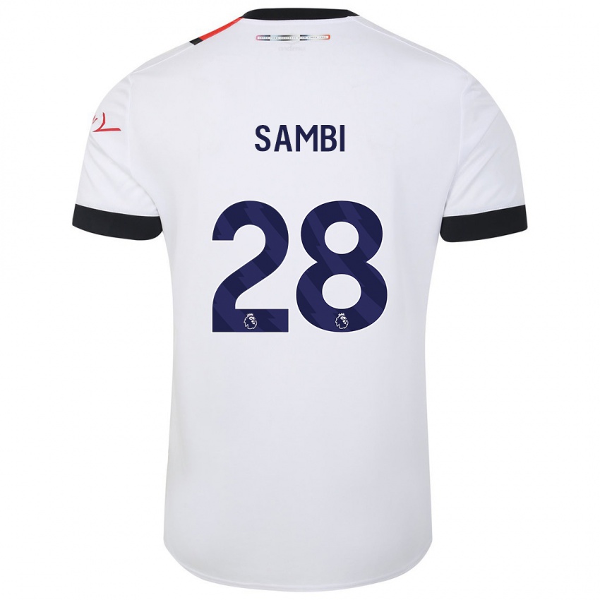 Homem Camisola Albert Sambi Lokonga #28 Branco Alternativa 2023/24 Camisa