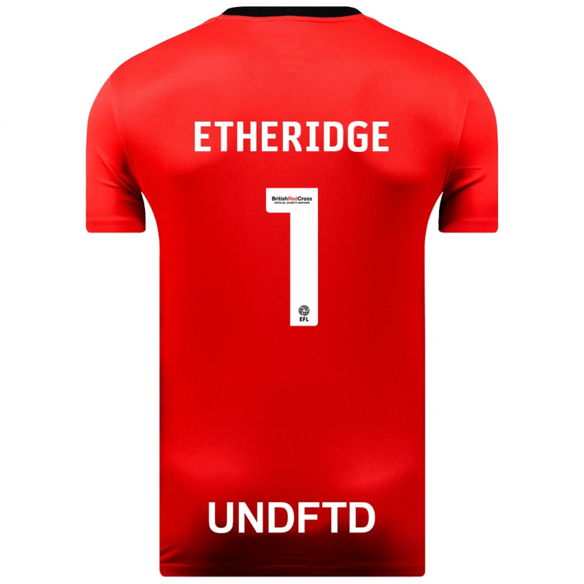 Homem Camisola Neil Etheridge #1 Vermelho Alternativa 2023/24 Camisa