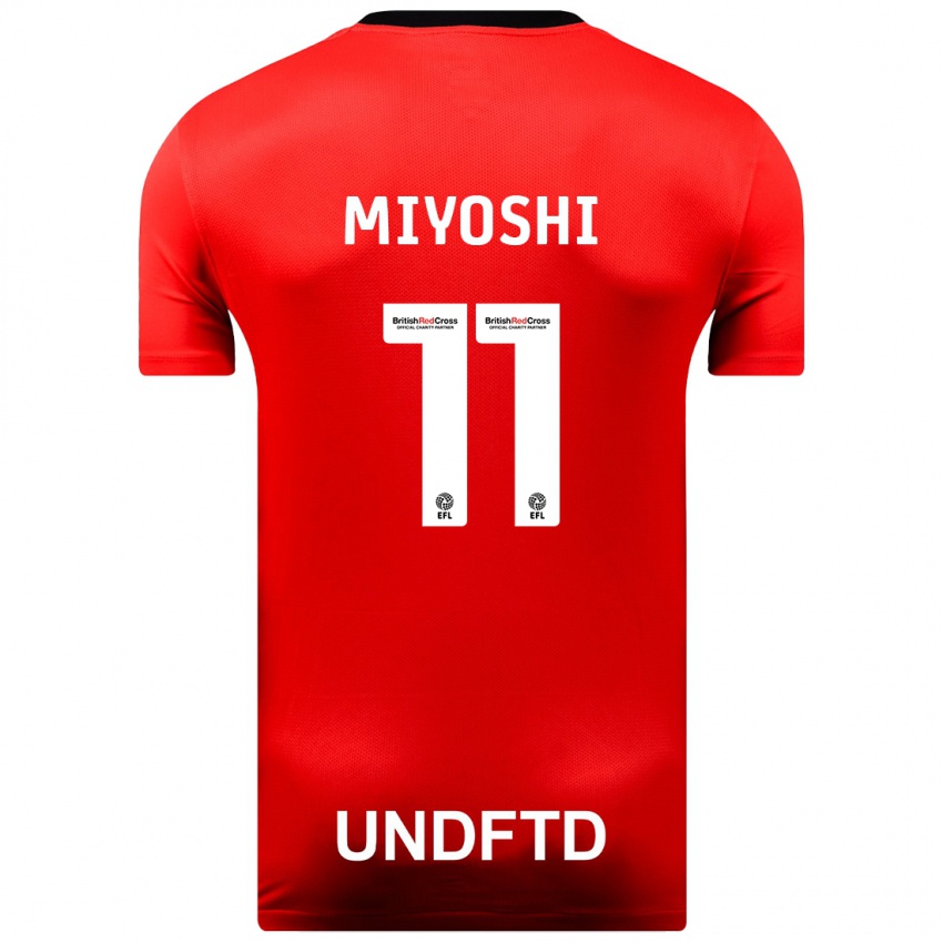 Homem Camisola Koji Miyoshi #11 Vermelho Alternativa 2023/24 Camisa