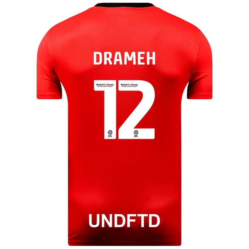 Homem Camisola Cody Drameh #12 Vermelho Alternativa 2023/24 Camisa