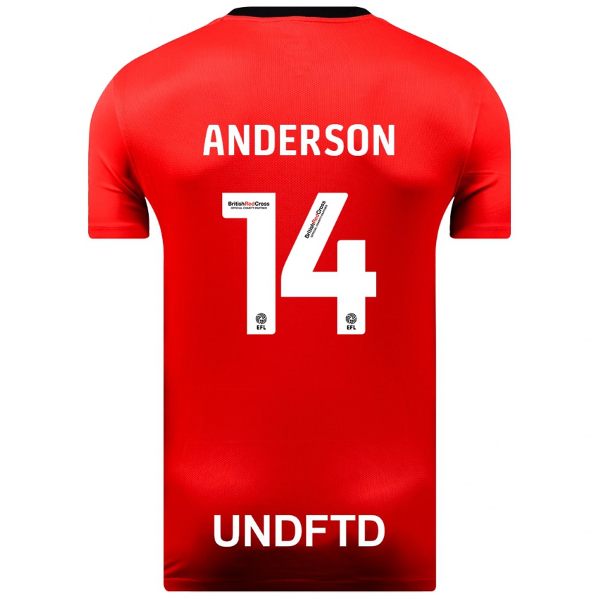 Homem Camisola Keshi Anderson #14 Vermelho Alternativa 2023/24 Camisa