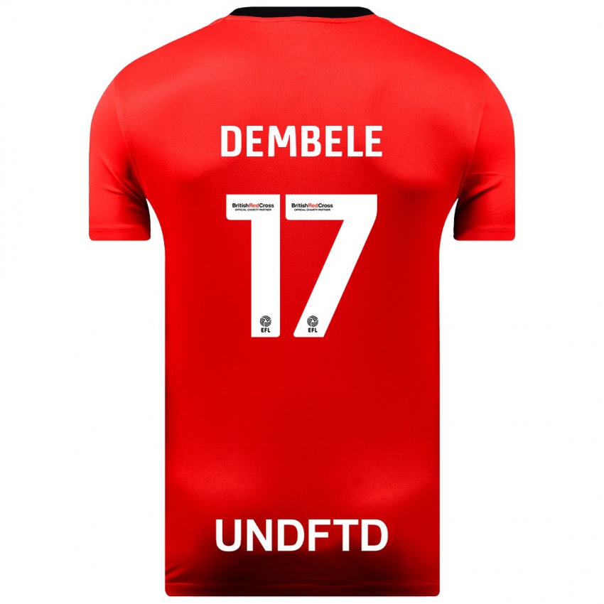 Homem Camisola Siriki Dembélé #17 Vermelho Alternativa 2023/24 Camisa