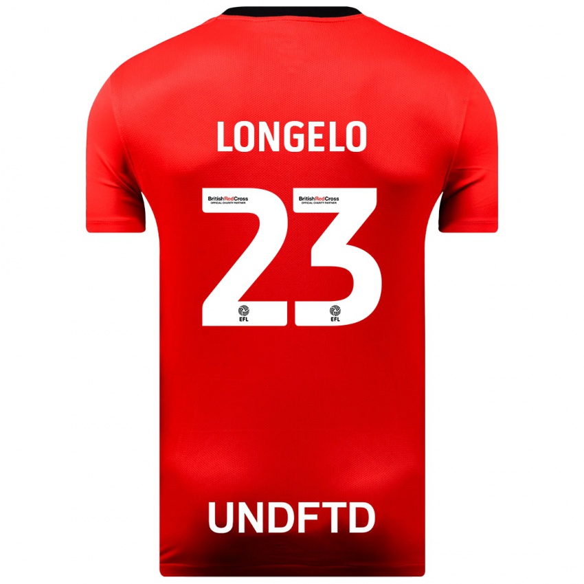 Homem Camisola Emmanuel Longelo #23 Vermelho Alternativa 2023/24 Camisa