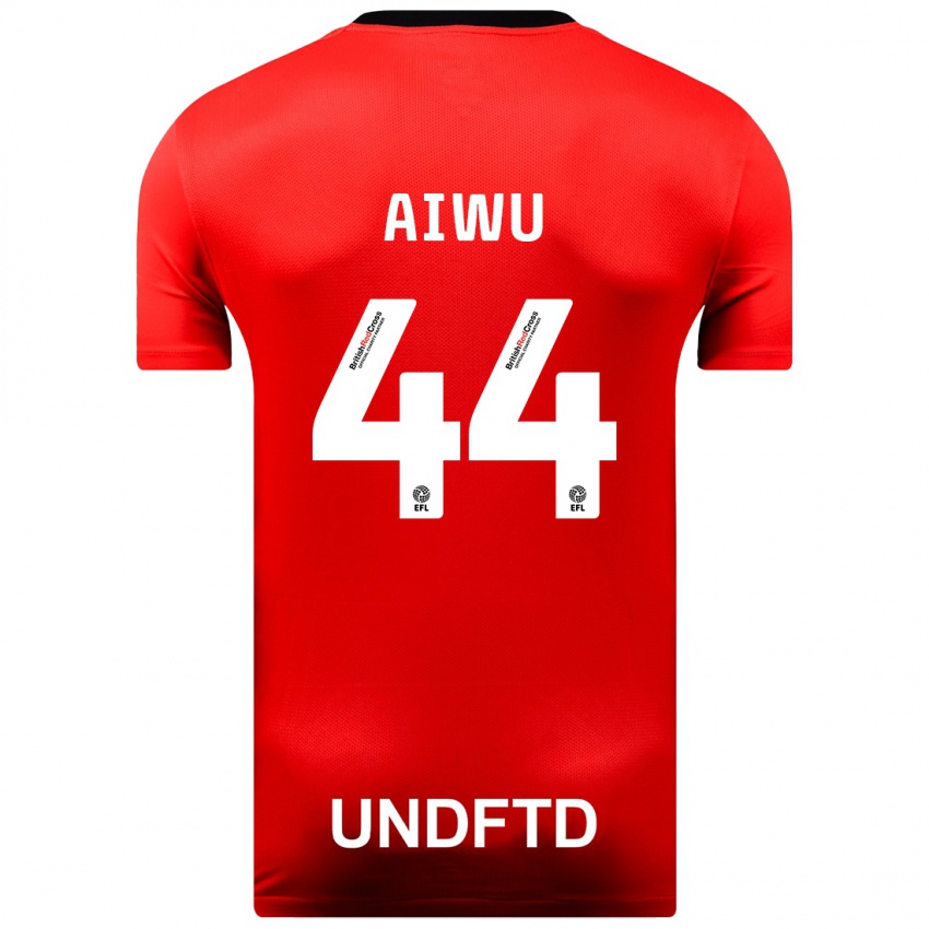 Homem Camisola Emanuel Aiwu #44 Vermelho Alternativa 2023/24 Camisa