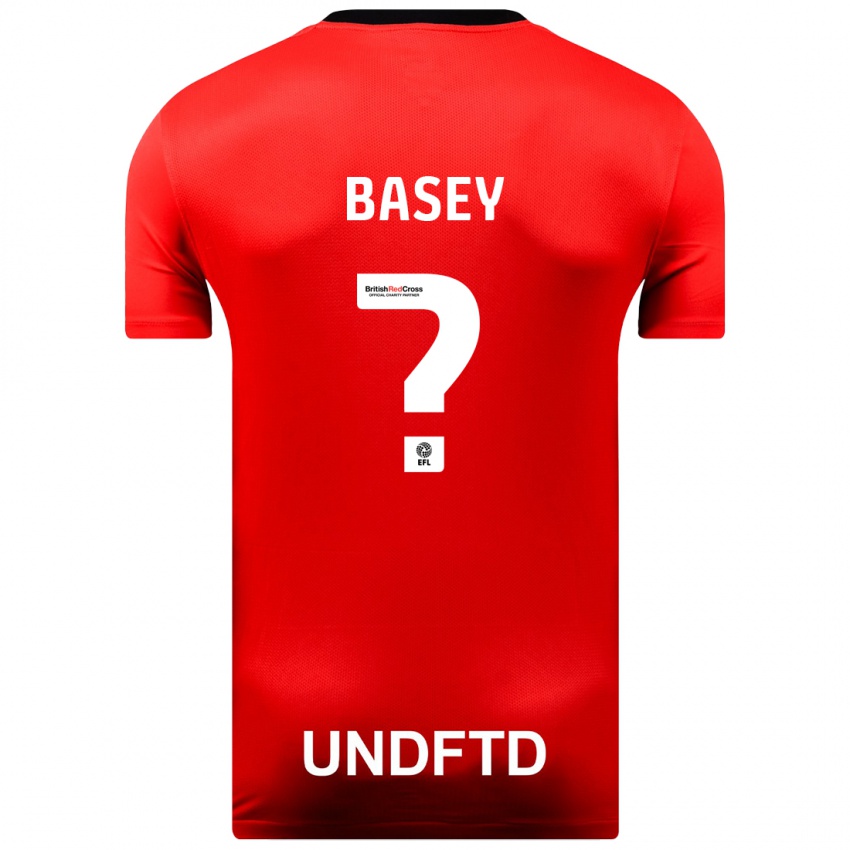 Homem Camisola Oliver Basey #0 Vermelho Alternativa 2023/24 Camisa