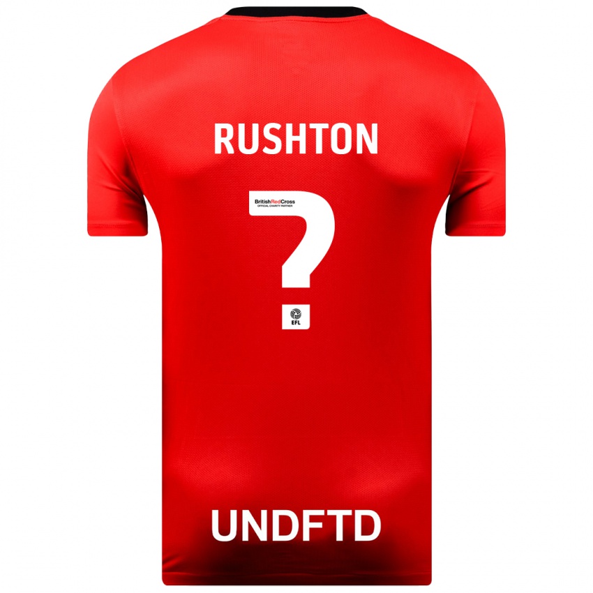 Homem Camisola Niall Rushton #0 Vermelho Alternativa 2023/24 Camisa