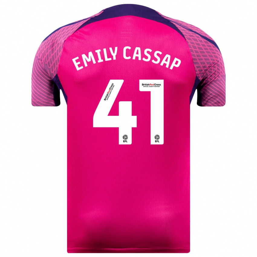 Homem Camisola Emily Cassap #41 Roxo Alternativa 2023/24 Camisa