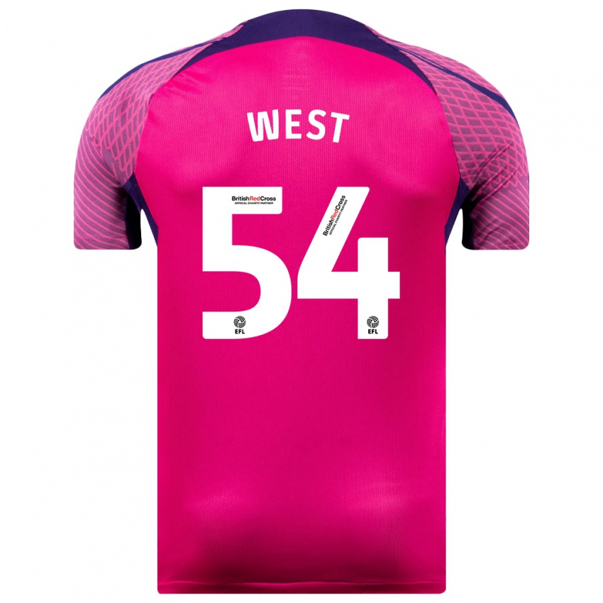 Homem Camisola Ella West #54 Roxo Alternativa 2023/24 Camisa