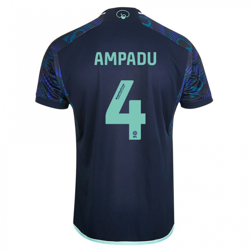 Homem Camisola Ethan Ampadu #4 Azul Alternativa 2023/24 Camisa