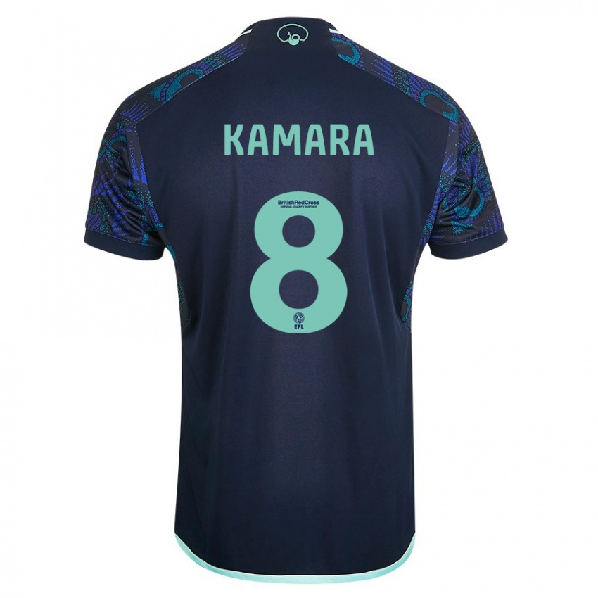 Homem Camisola Glen Kamara #8 Azul Alternativa 2023/24 Camisa