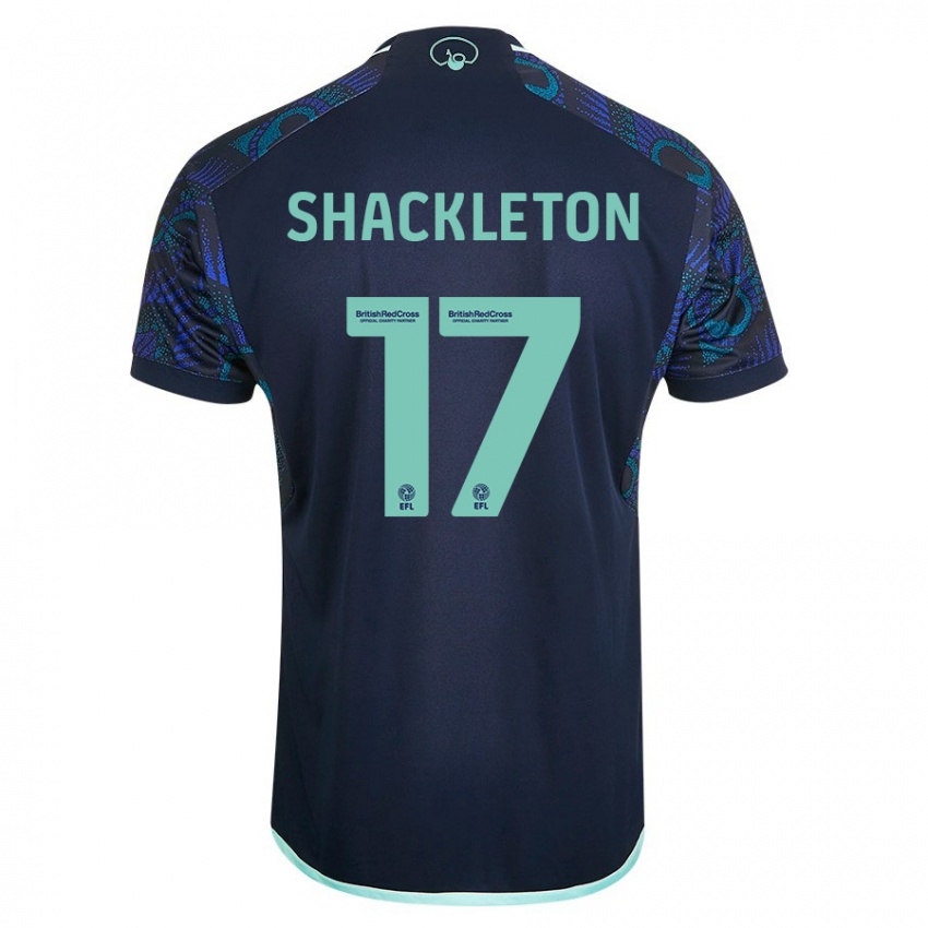 Homem Camisola Jamie Shackleton #17 Azul Alternativa 2023/24 Camisa