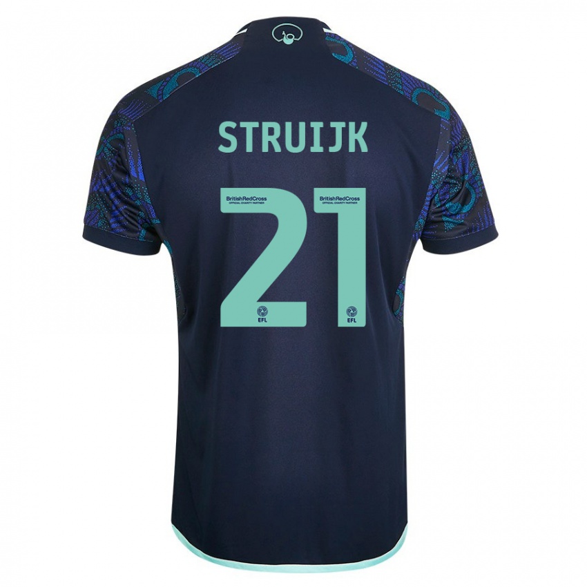 Homem Camisola Pascal Struijk #21 Azul Alternativa 2023/24 Camisa