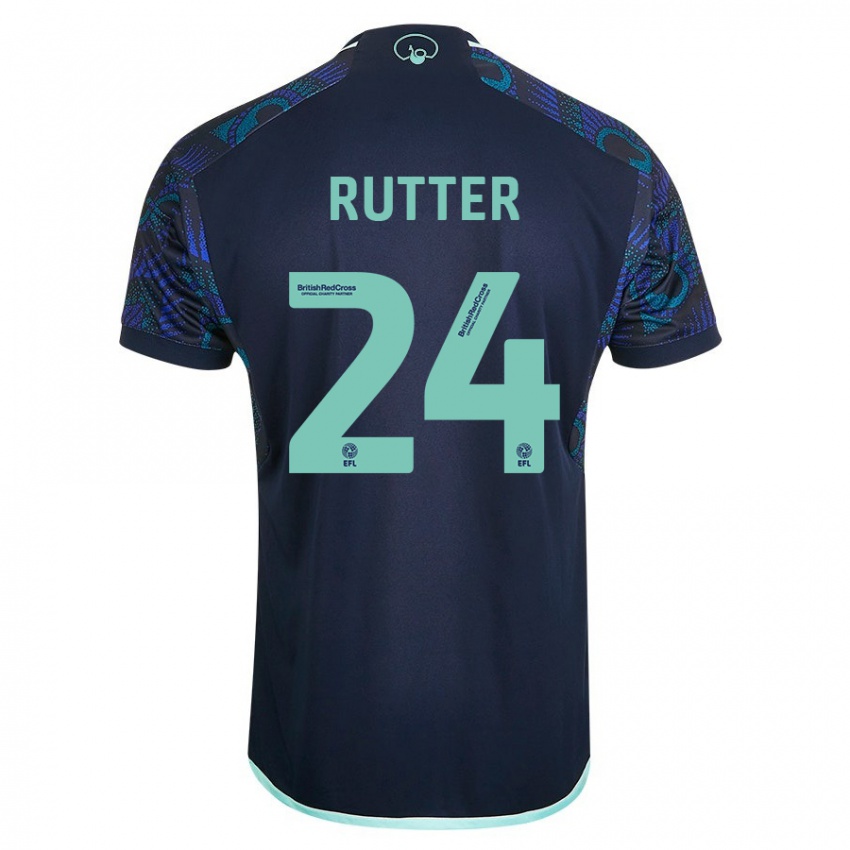 Homem Camisola Georginio Rutter #24 Azul Alternativa 2023/24 Camisa