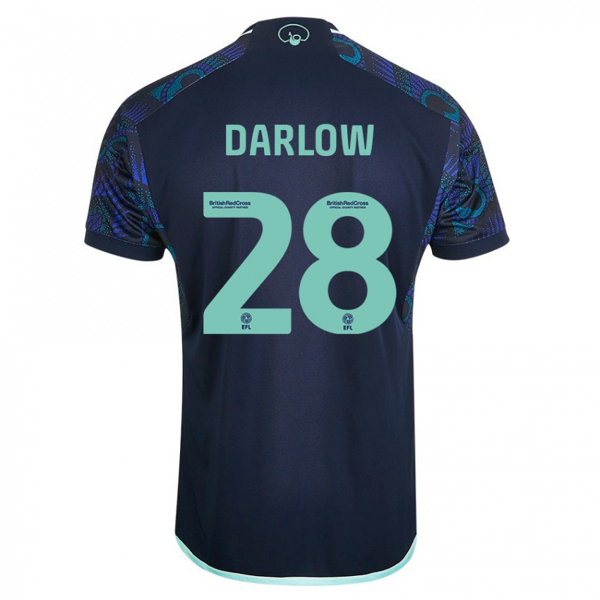 Homem Camisola Karl Darlow #28 Azul Alternativa 2023/24 Camisa