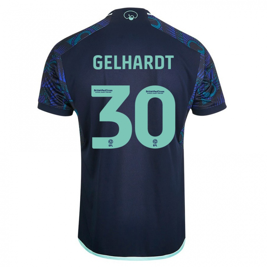 Homem Camisola Joe Gelhardt #30 Azul Alternativa 2023/24 Camisa
