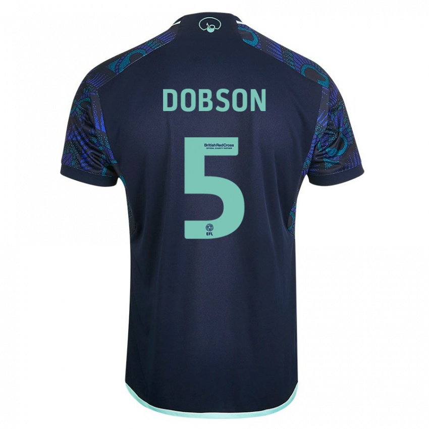 Homem Camisola Ellie Dobson #5 Azul Alternativa 2023/24 Camisa