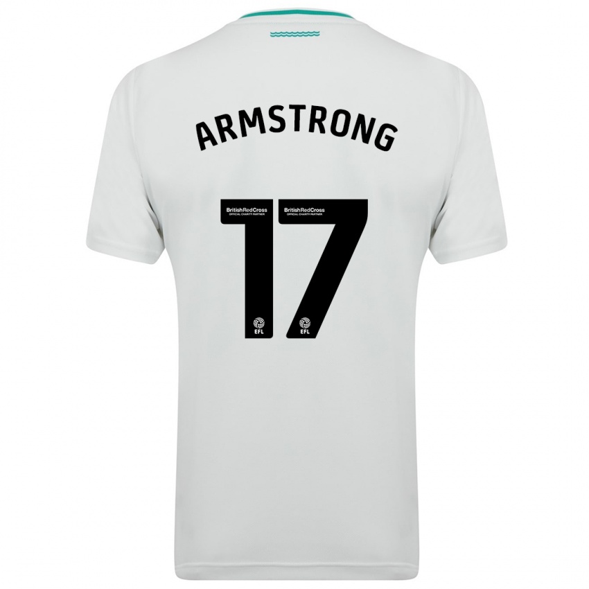 Homem Camisola Stuart Armstrong #17 Branco Alternativa 2023/24 Camisa