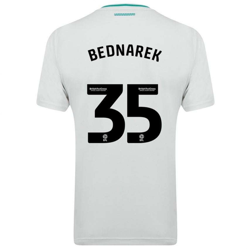 Homem Camisola Jan Bednarek #35 Branco Alternativa 2023/24 Camisa