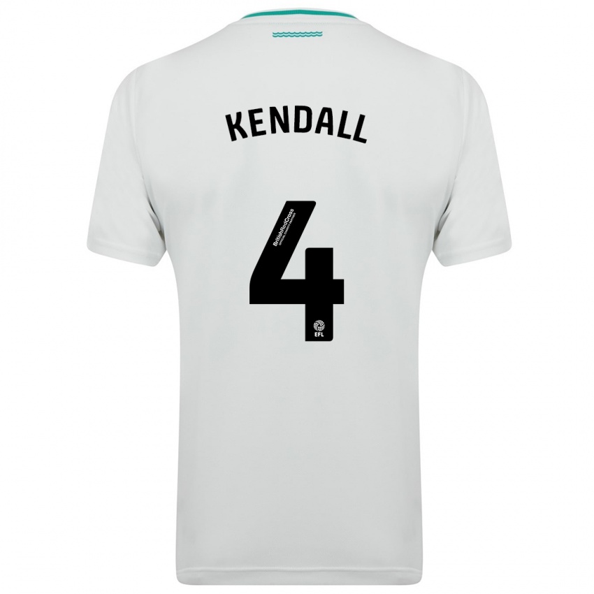 Homem Camisola Lucia Kendall #4 Branco Alternativa 2023/24 Camisa