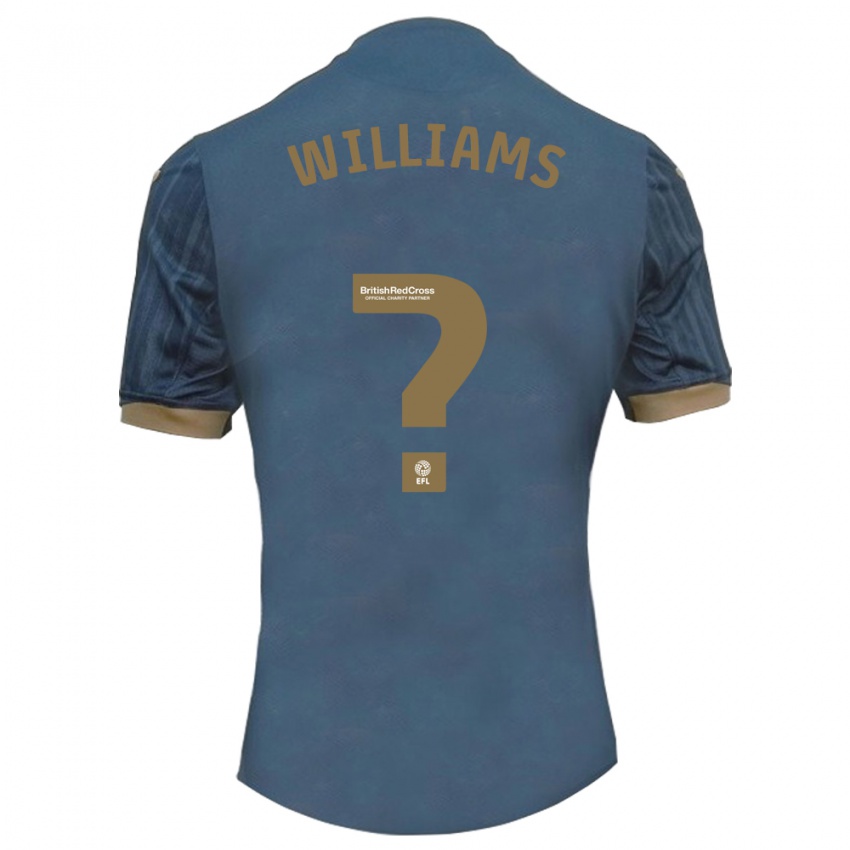 Homem Camisola Osian Williams #0 Azul-Petróleo Escuro Alternativa 2023/24 Camisa