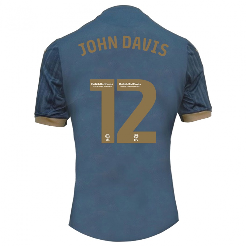 Homem Camisola Stacey John-Davis #12 Azul-Petróleo Escuro Alternativa 2023/24 Camisa