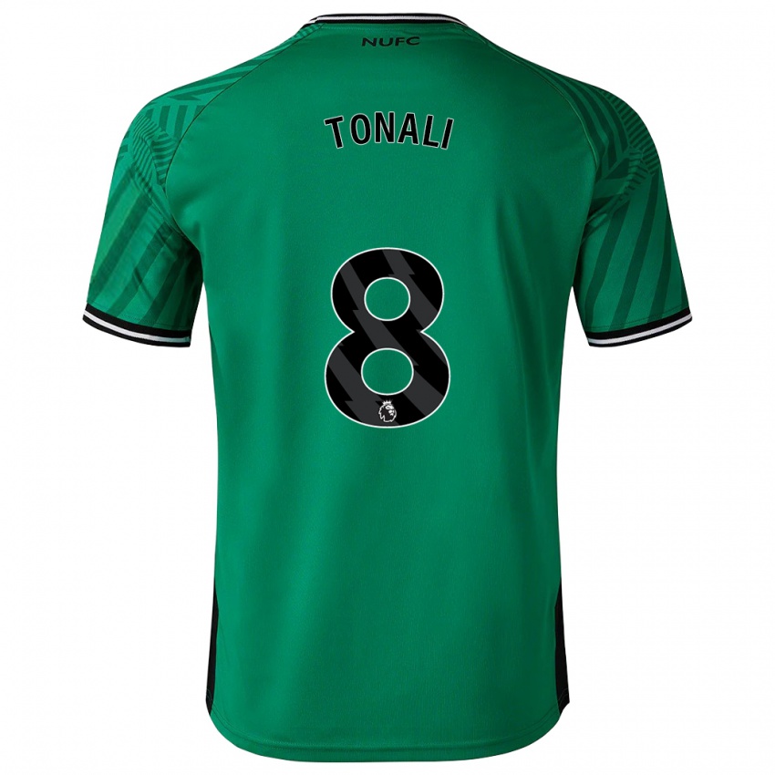 Homem Camisola Sandro Tonali #8 Verde Alternativa 2023/24 Camisa