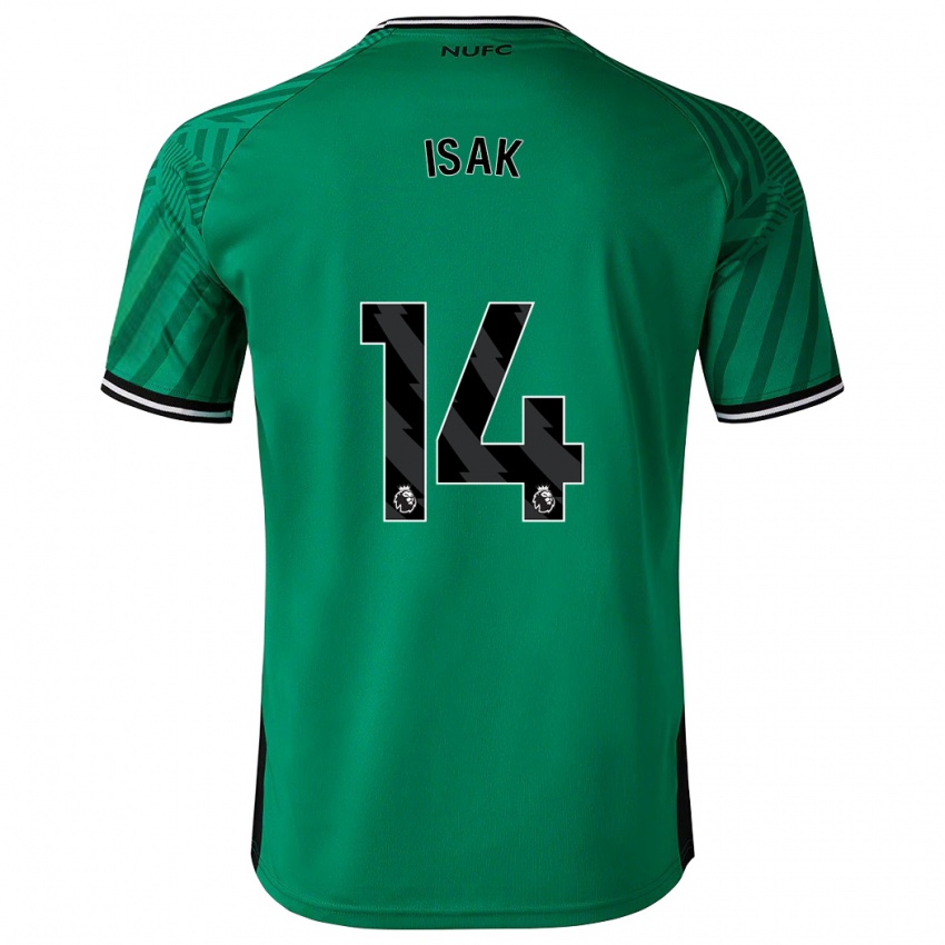 Homem Camisola Alexander Isak #14 Verde Alternativa 2023/24 Camisa