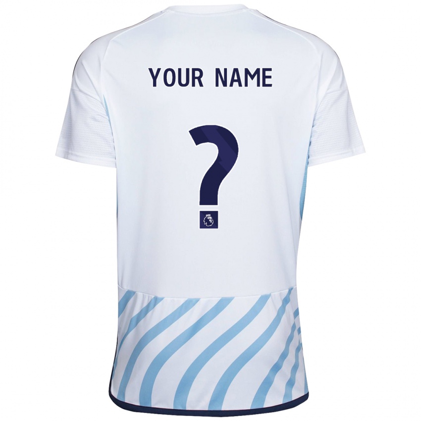 Homem Camisola Seu Nome #0 Branco Azul Alternativa 2023/24 Camisa