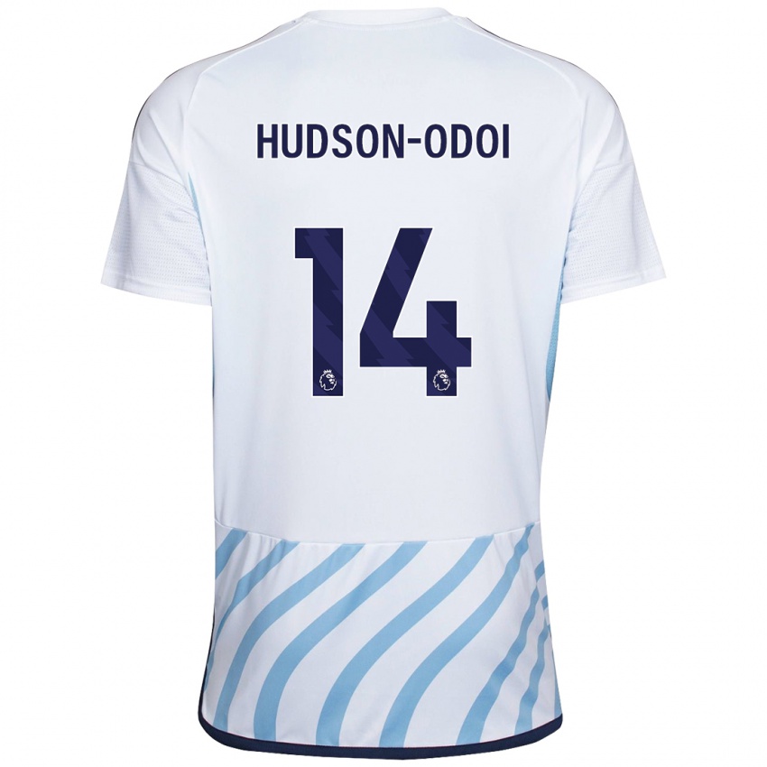 Homem Camisola Callum Hudson-Odoi #14 Branco Azul Alternativa 2023/24 Camisa