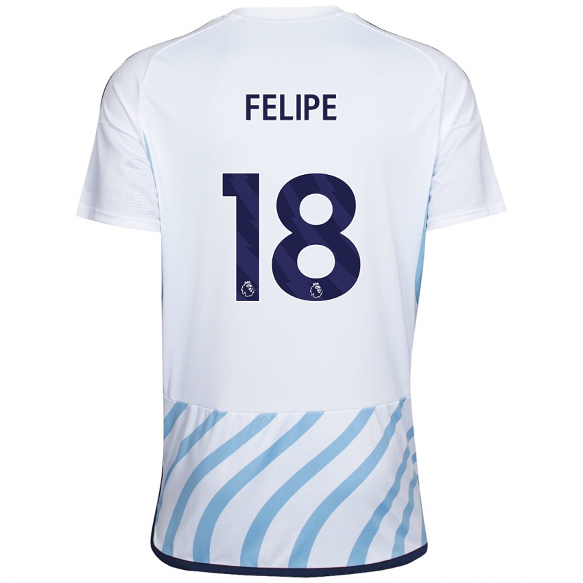 Homem Camisola Felipe #18 Branco Azul Alternativa 2023/24 Camisa