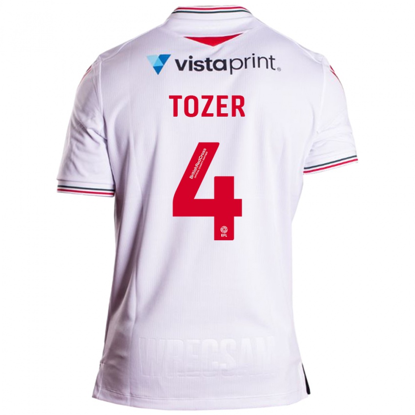 Homem Camisola Ben Tozer #4 Branco Alternativa 2023/24 Camisa