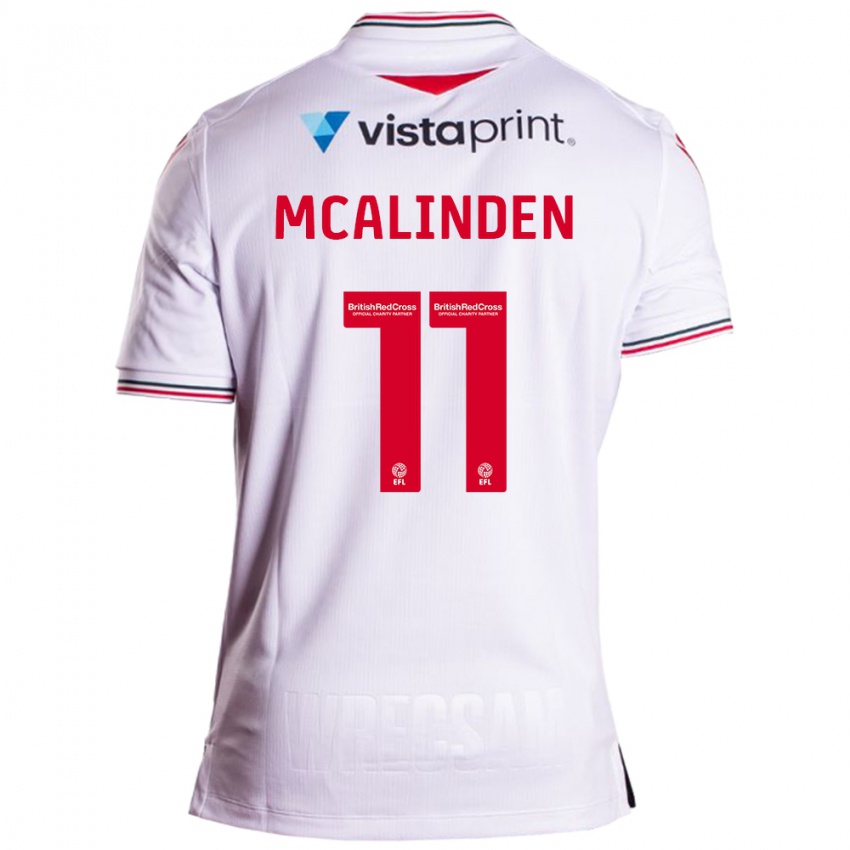 Homem Camisola Liam Mcalinden #11 Branco Alternativa 2023/24 Camisa