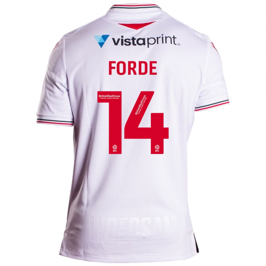 Homem Camisola Anthony Forde #14 Branco Alternativa 2023/24 Camisa