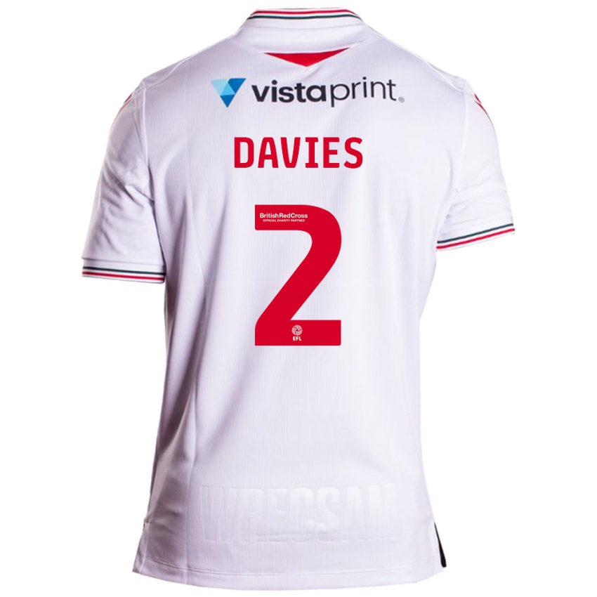 Homem Camisola Phoebe Davies #2 Branco Alternativa 2023/24 Camisa