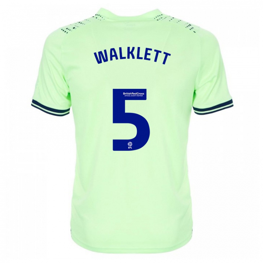 Homem Camisola Kerry Walklett #5 Marinha Alternativa 2023/24 Camisa