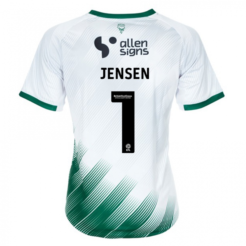 Homem Camisola Lukas Jensen #1 Branco Alternativa 2023/24 Camisa