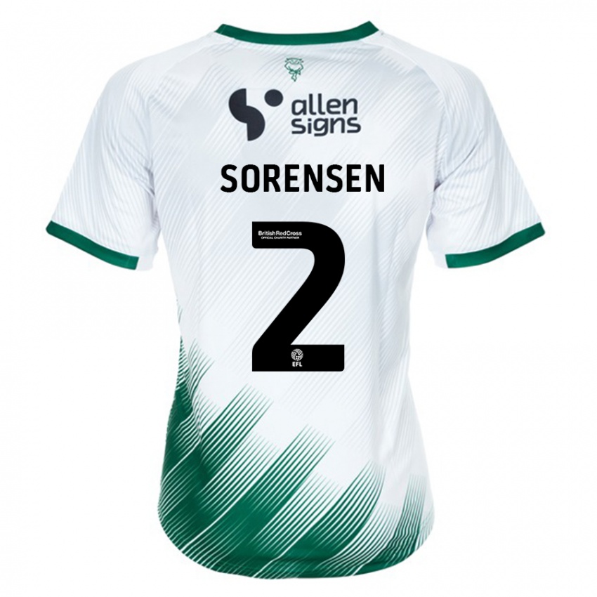 Homem Camisola Lasse Sörensen #2 Branco Alternativa 2023/24 Camisa