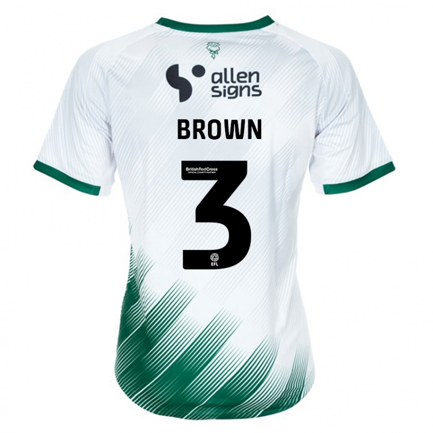 Homem Camisola Jaden Brown #3 Branco Alternativa 2023/24 Camisa