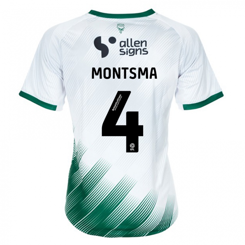 Homem Camisola Lewis Montsma #4 Branco Alternativa 2023/24 Camisa