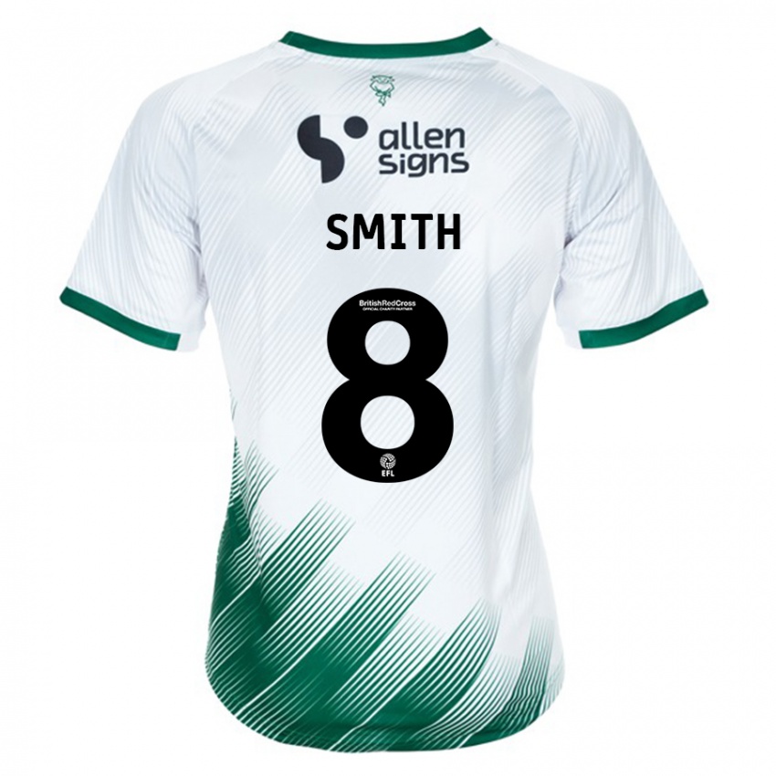 Homem Camisola Alistair Smith #8 Branco Alternativa 2023/24 Camisa