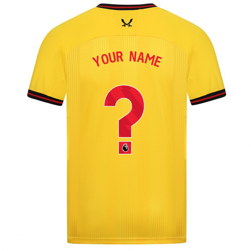 Homem Camisola Seu Nome #0 Amarelo Alternativa 2023/24 Camisa