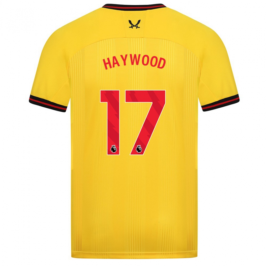 Homem Camisola Sophie Haywood #17 Amarelo Alternativa 2023/24 Camisa