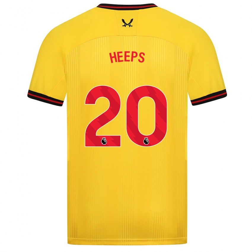 Homem Camisola Eleanor Heeps #20 Amarelo Alternativa 2023/24 Camisa