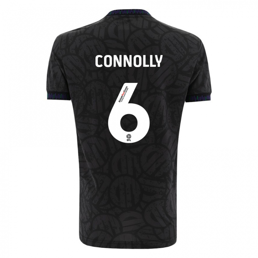 Homem Camisola Megan Connolly #6 Preto Alternativa 2023/24 Camisa