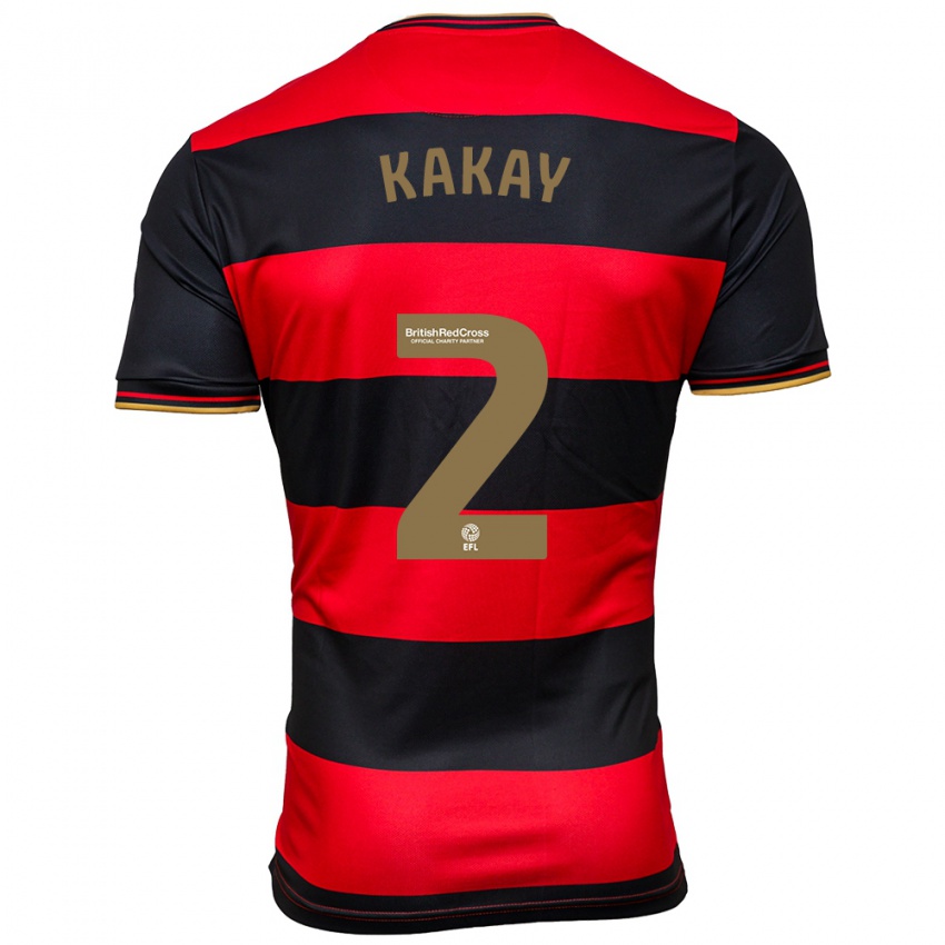 Homem Camisola Osman Kakay #2 Preto Vermelho Alternativa 2023/24 Camisa